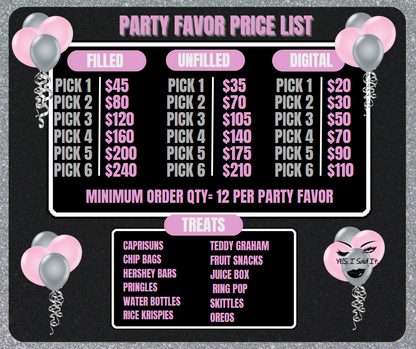 Customizable Party favor Package